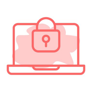 Web ve mobil uygulaması tasarımı, Laptop logo kavramı için beyaz arka plan üzerinde izole dizüstü simge vektör