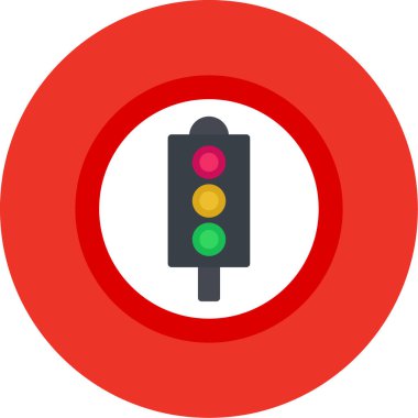 Trafik ışığı web simgesi basit tasarım