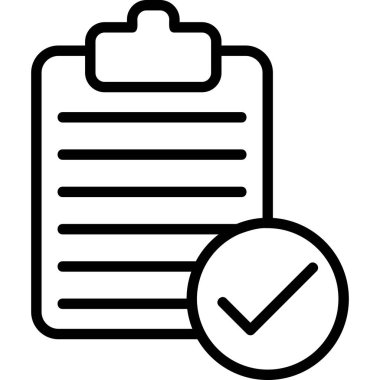 Kontrol listesi vektör simgesi. Basit vektör illüstrasyonu. Web ve mobil için kontrol listesi sembolü.