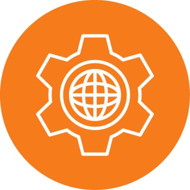 küresel ağ. Basit resimleme