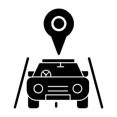 araba GPS konum simgesi, basit biçim