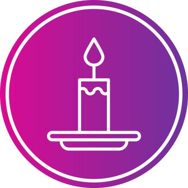 Mum simgesi, basit illüstrasyon tasarımı