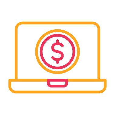 çevrimiçi ödeme vektörü simgesi