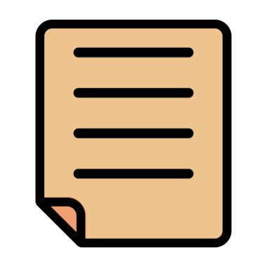 Belge. Web simgesi basit illüstrasyon