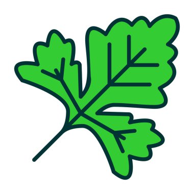 taze yaprak ikonu vektör illüstrasyon tasarımı