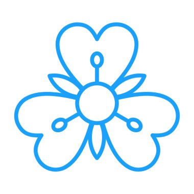 çiçek vektör çizgisi simgesi