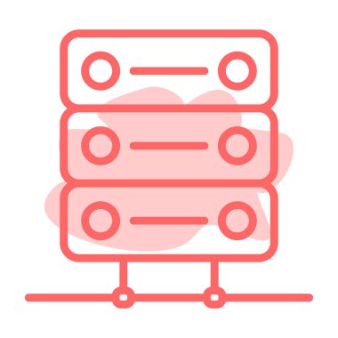 veri sunucusu. Web simgesi basit illüstrasyon