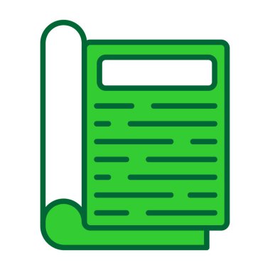 Kağıt Belgesi Simgesi Vektör illüstrasyonu