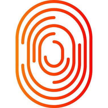 parmak izi ikonu vektör illüstrasyonu