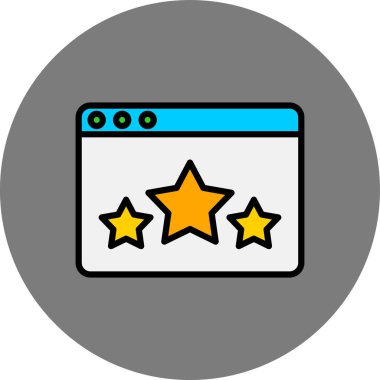 derecelendirme simgesi vektör illüstrasyonu