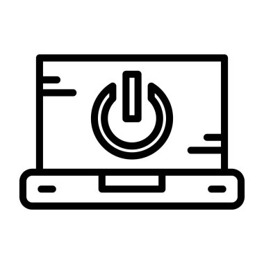 bilgisayar monitörü ikon vektör illüstrasyon tasarımı