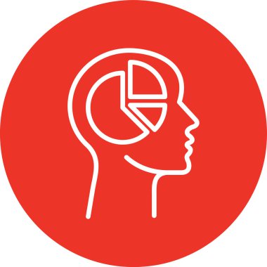 Beyin ikonu vektör çizimi tasarımı olan baş