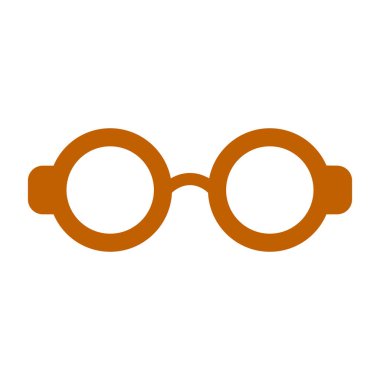 gözlük düz biçim simgesi, vektör illüstrasyonu