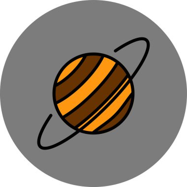 Satürn. Web simgesi basit illüstrasyon
