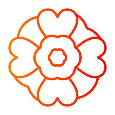 Çiçek. Web simgesi vektör illüstrasyonu