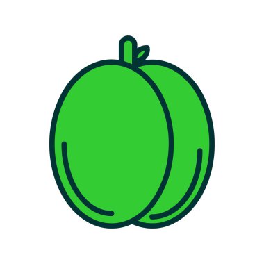 Elma vektör simgesi beyaz arkaplanda izole edildi. elma simgesi.