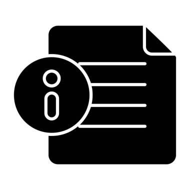 Belge. Web simgesi basit illüstrasyon