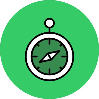 Şeffaf bir arkaplanda pusula vektör çizimi. Birinci kalite semboller. Konsept ve grafik tasarımı için vuruş simgesi.