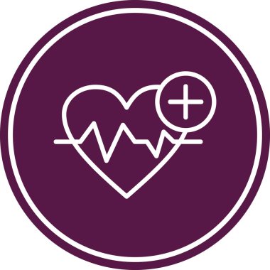 kalp atışı vektör simgesi modern illüstrasyon