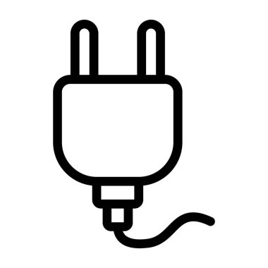 kablo vektörü ince çizgi simgesi