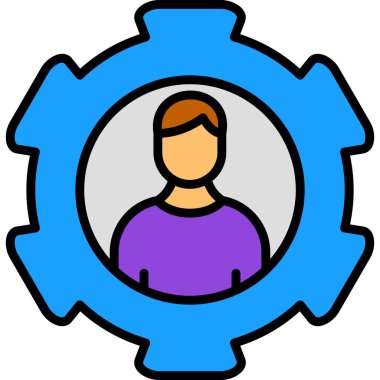 iş adamı simgesi, vektör illüstrasyonu