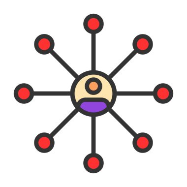 ağ bağlantı vektörü simgesi