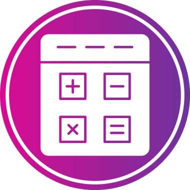 Hesap makinesi. Web simgesi basit illüstrasyon