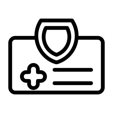 Tıbbi Sigorta vektör simgesi