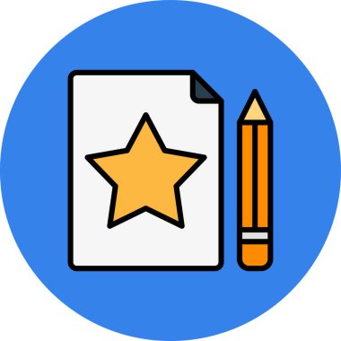 Moda tasarım tarzındaki yıldız simgesi izole