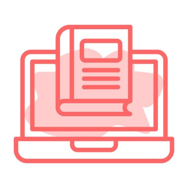 ekran simgesi çizimi olan dizüstü bilgisayar