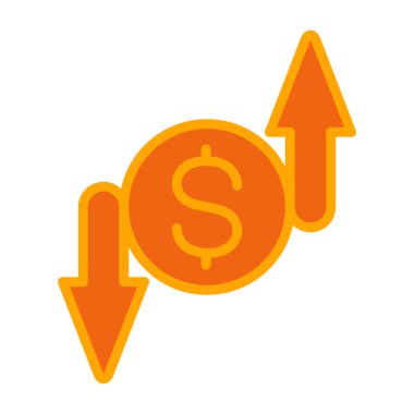Dolar değişim vektör simgesi