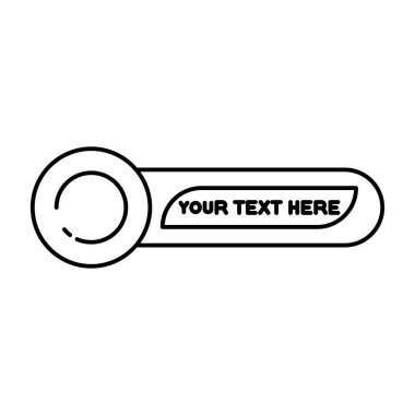 Siyah beyaz vektör ikonu. Açık anahtar ve beyaz arka planda büyüteç.