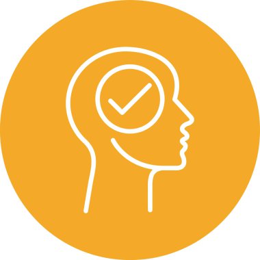 beyin ikonu vektör illüstrasyonu