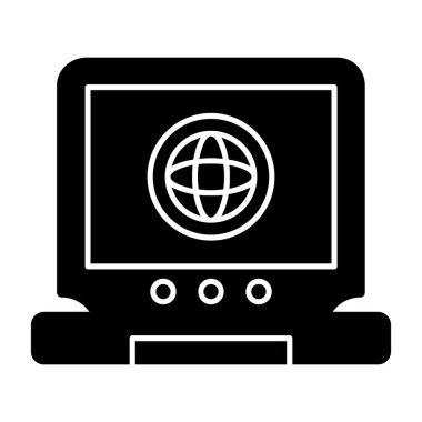 İnternet vektör simgesi düz simgesi