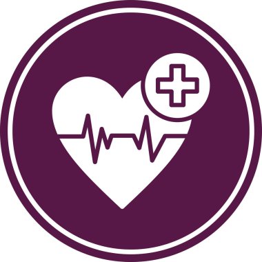 kalp atışı vektör simgesi modern illüstrasyon