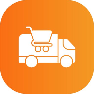 Kamyon simgesinin vektör illüstrasyonu