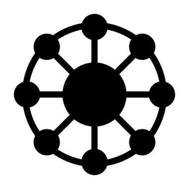 Siyah bir simgenin vektör illüstrasyonu