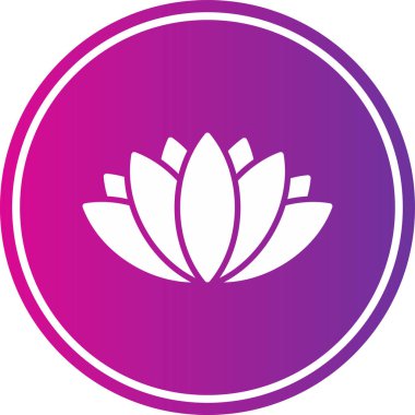 Nilüfer çiçeği. Basit simge