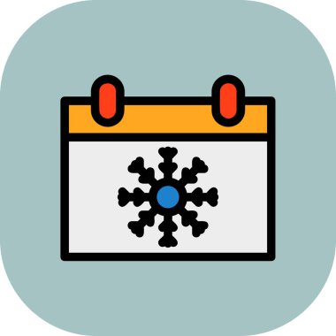 Winter Season Web simgesi, vektör illüstrasyonu