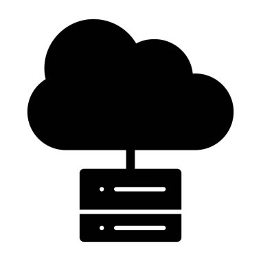 veri bulut teknolojisi izole edilmiş ikon vektör çizimi tasarımı