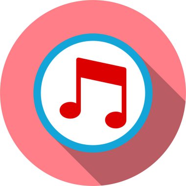 Müzik. Web simgesi basit illüstrasyon