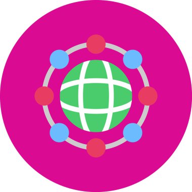 genel ağ bağlantısı basit simge, vektör illüstrasyonu