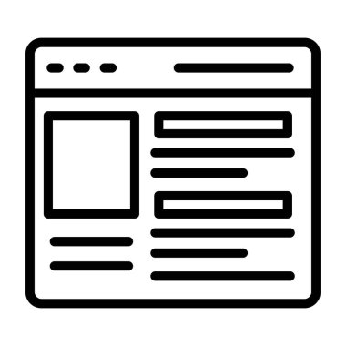 Web tasarım ikonu vektörü. Beyaz izole edilmiş sembolde izole edilmiş web vektör simgesi.