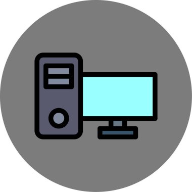 Bilgisayar. Web simgesi basit illüstrasyon