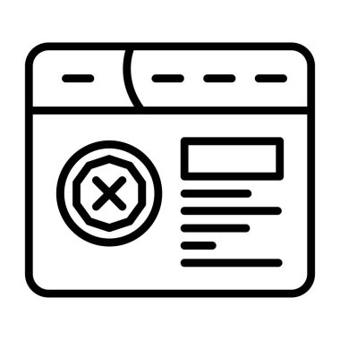 Simge, vektör illüstrasyonunu sil