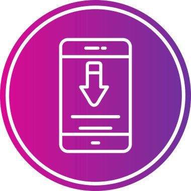 Cep telefonu simgesi, vektör illüstrasyonu