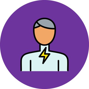 Erkek avatar kutsal kişilerin resmi, vektör çizim