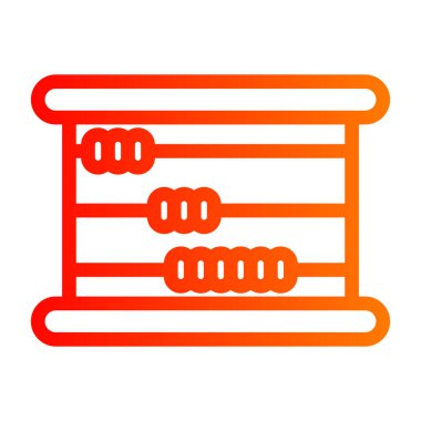 Bir kağıdın kırmızı ve beyaz simgesinin vektör çizimi