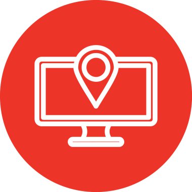 konum pin simgesi vektör illüstrasyonu