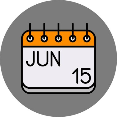 Takvim simgesinin vektör illüstrasyonu